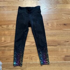 GAP Kids Black Sparkle Leggings Size S